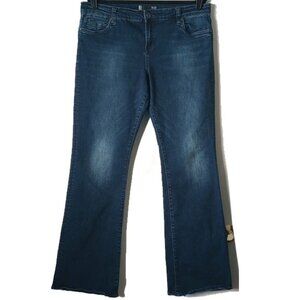 Kut Natalie High Rise Boot Cut Jeans 16 Dark Wash